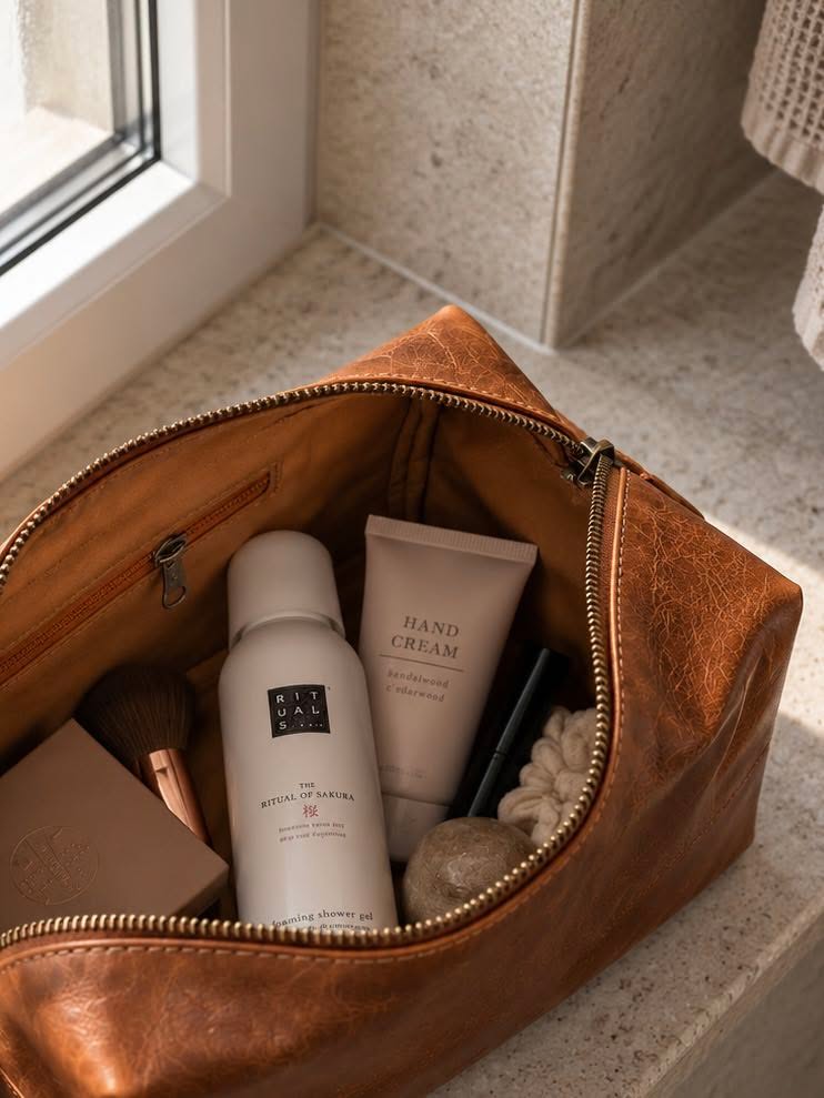 Trousse de toilette -  cognac
