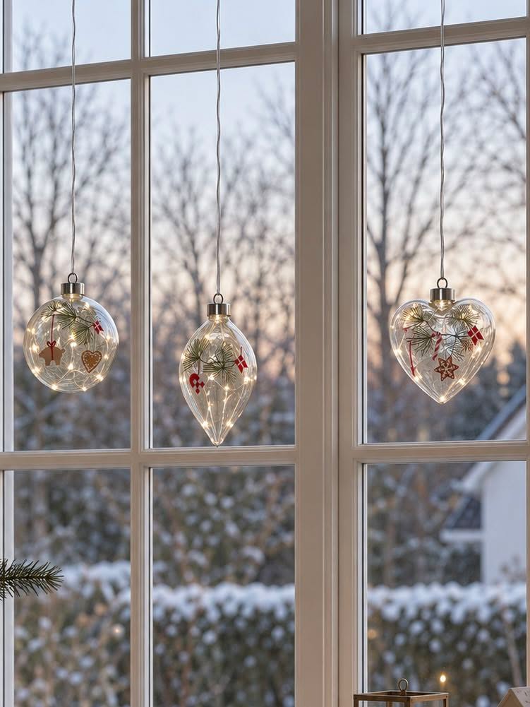 Boules de Noël avec lumière LED