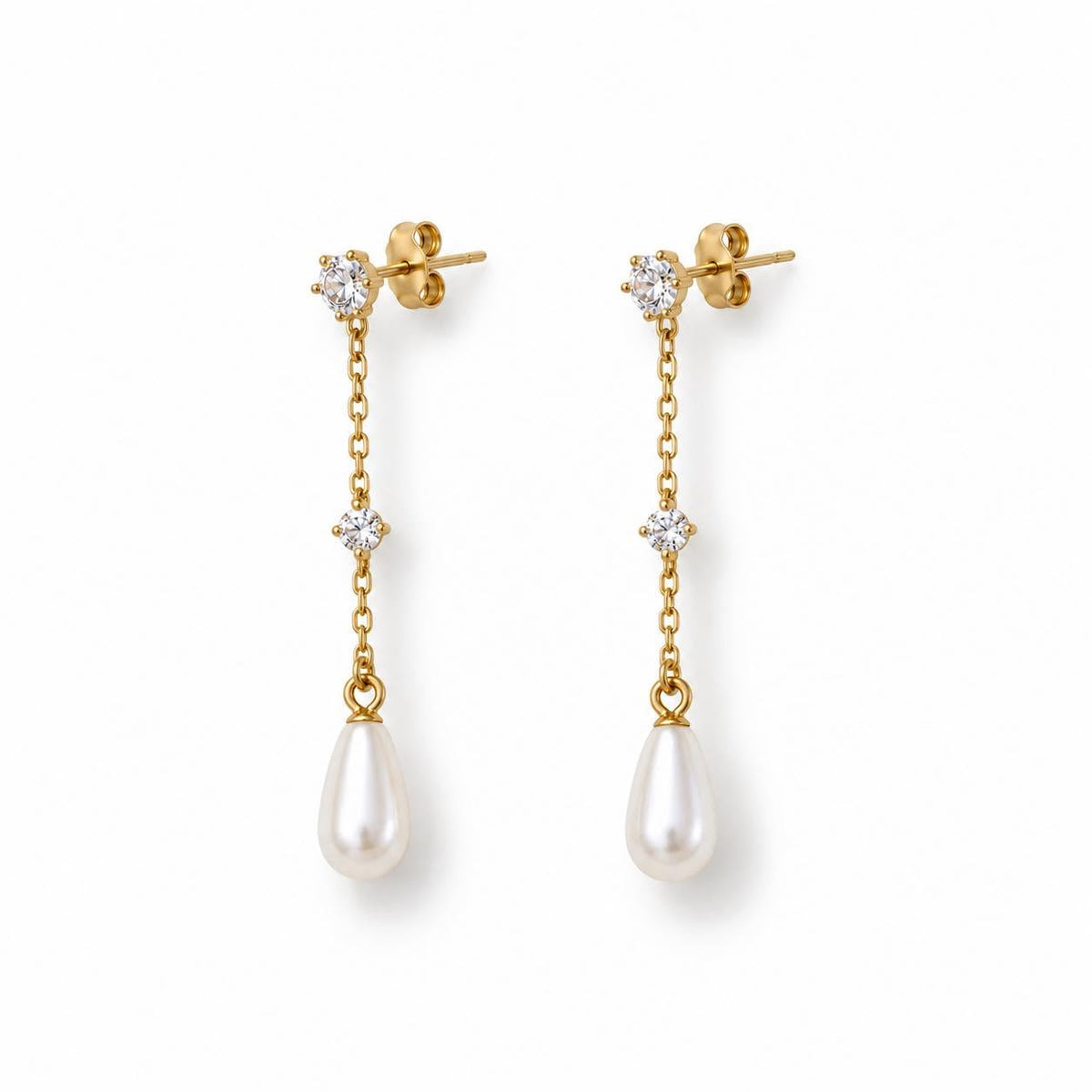 Boucles d’oreilles Mischa plaqué or 18K argent sterling
