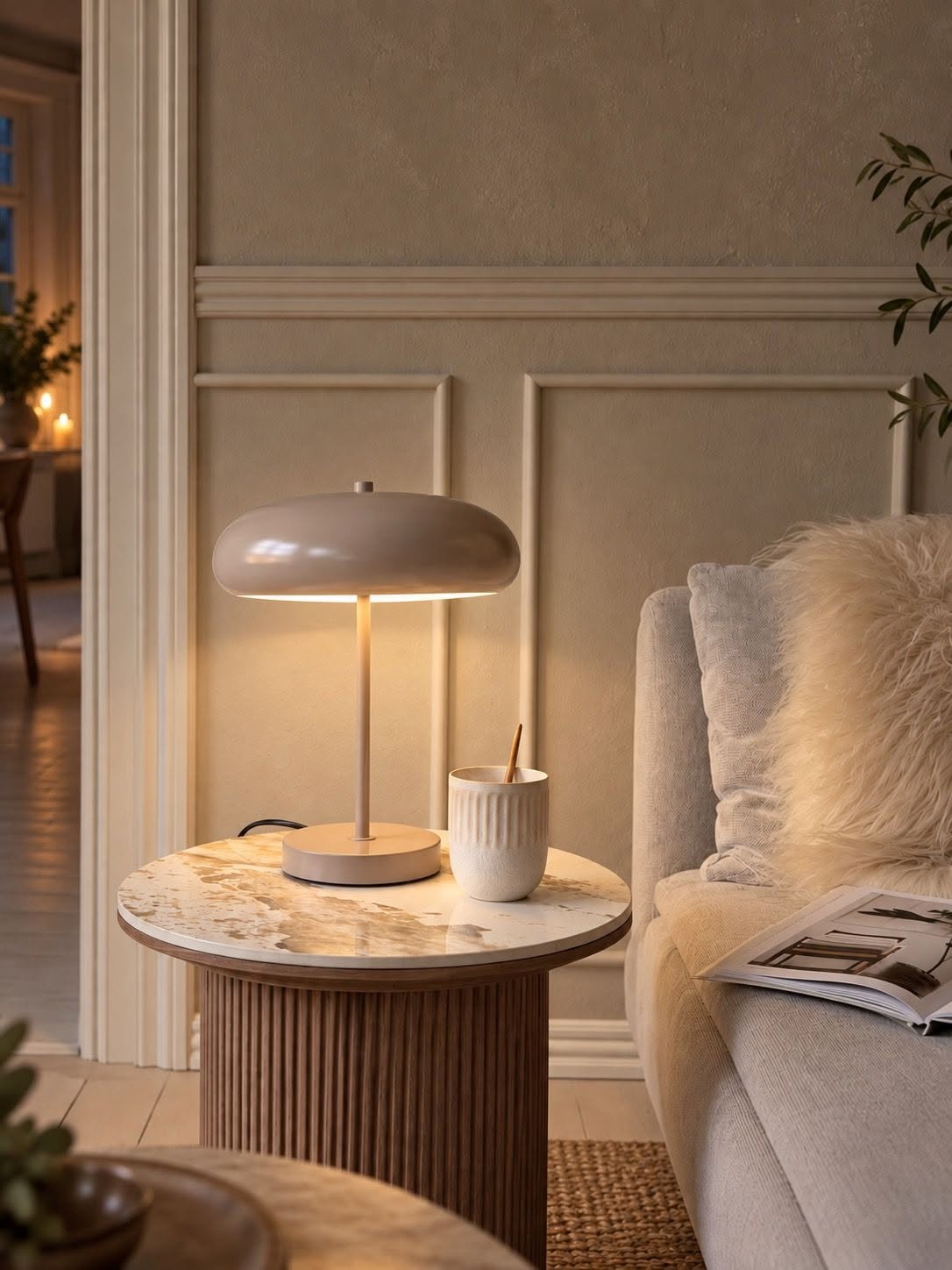 Lampe de table Taupe