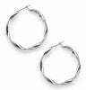 Boucles d’oreilles Hope torsadées plaquées argent