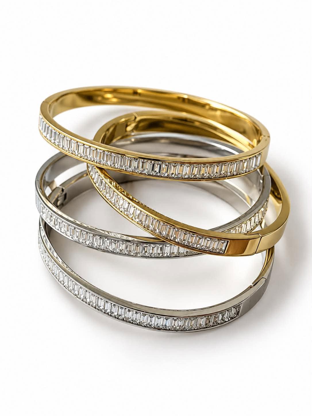 Bracelet jonc FILUCA - acier inoxydable - CZ