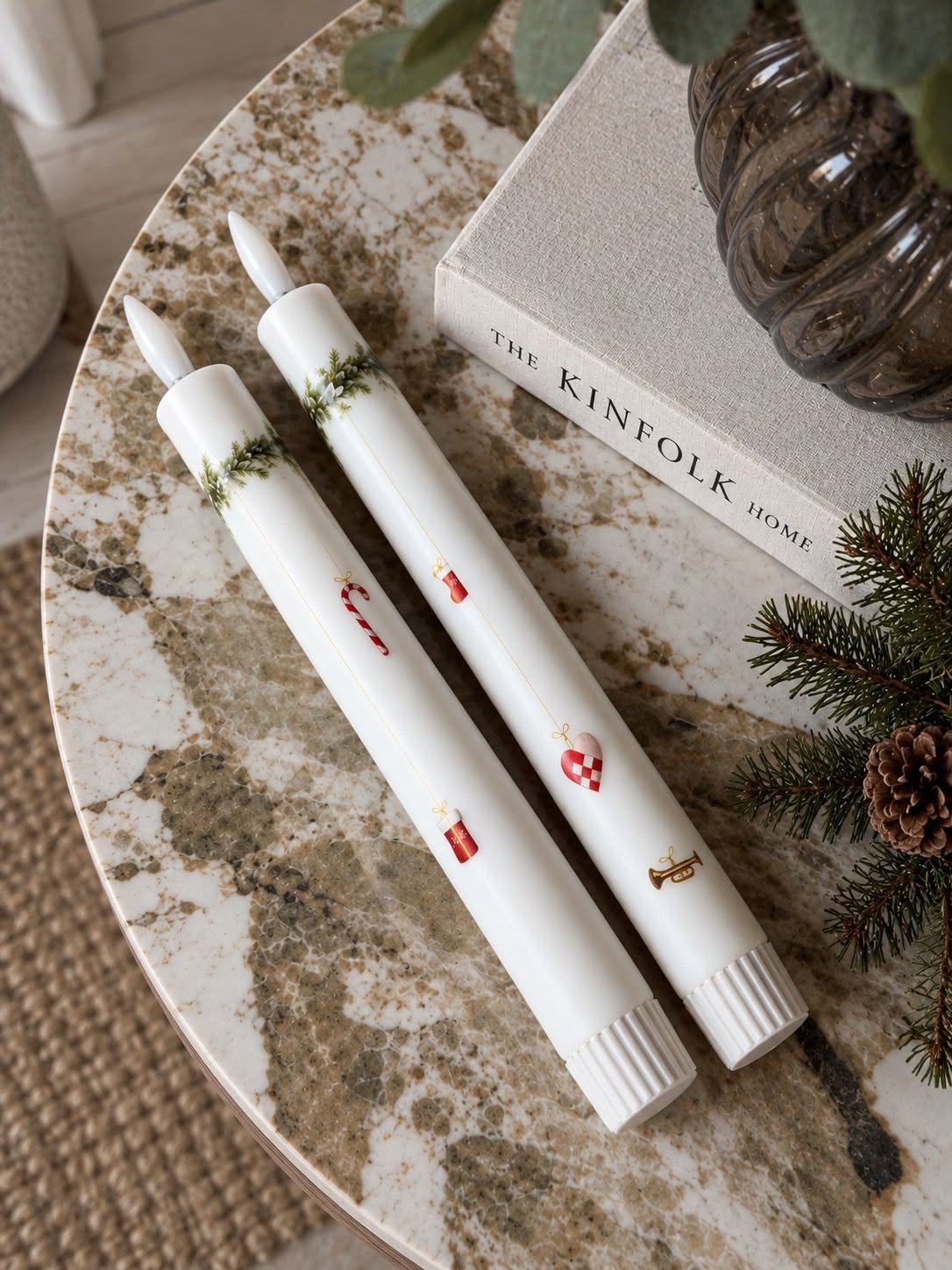 Bougies LED façon chandelle 2 pcs - Noël