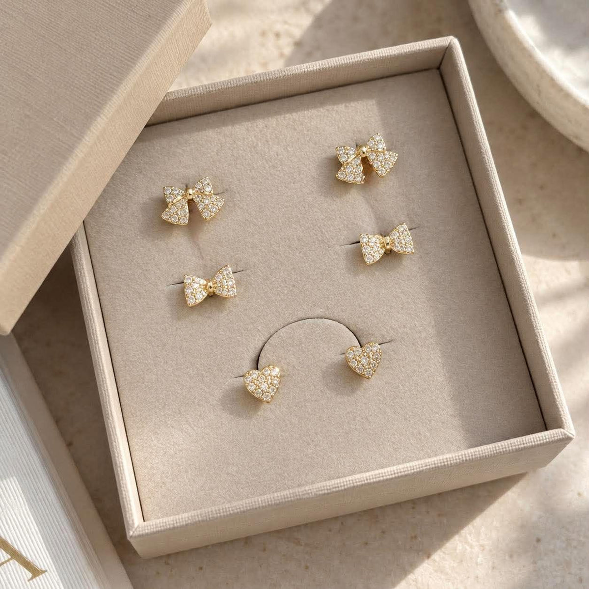 Box mix de 6 boucles d’oreilles - Samira plaqué or 18k