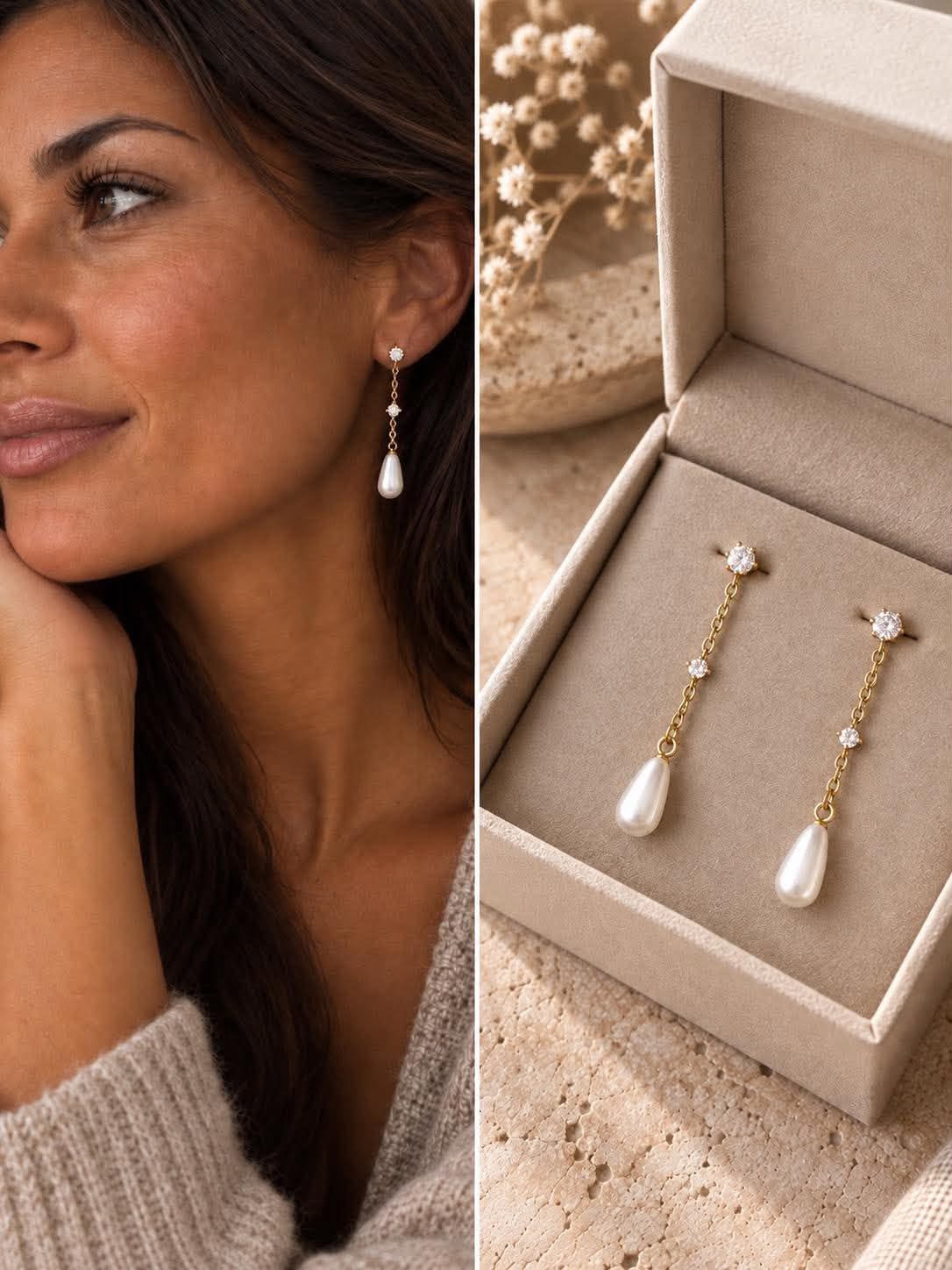 Boucles d’oreilles Mischa plaqué or 18K argent sterling