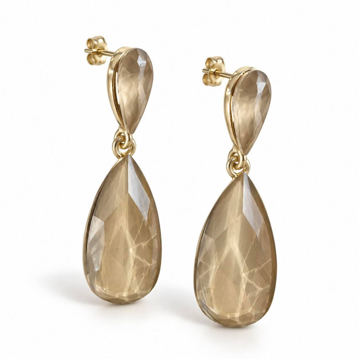 Boucles d’oreilles Maise goutte - Champagne