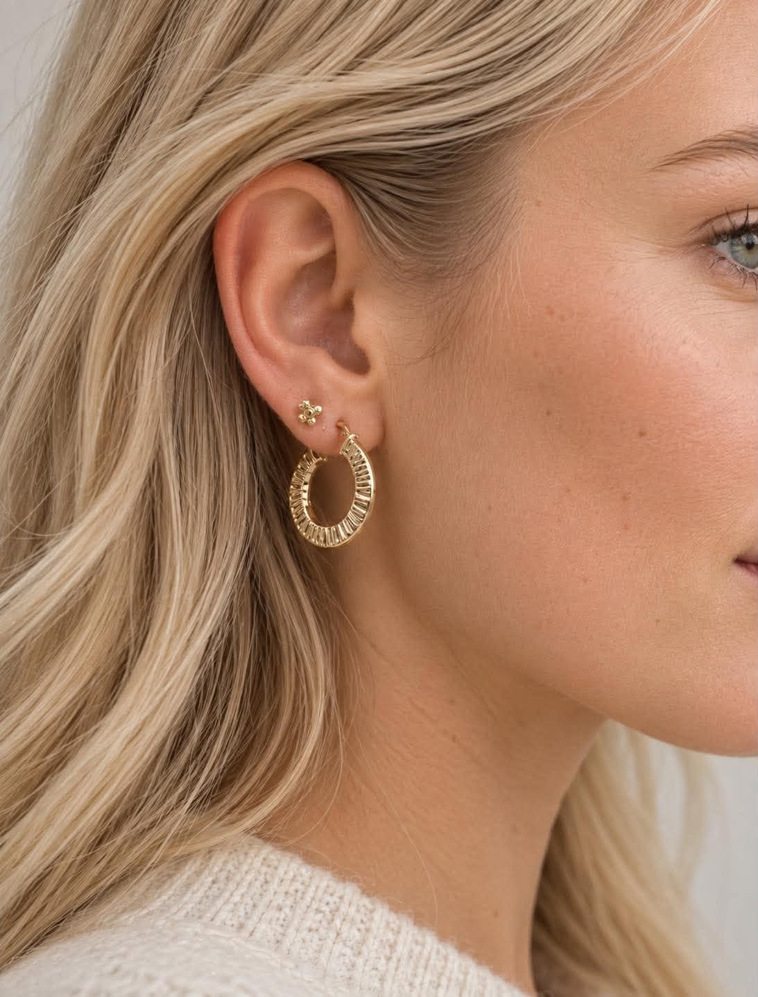 Boucles d’oreilles Chloe small Argent sterling 18K plaqué or