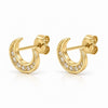 Puces d'oreilles Marleen plaquées or 18K en argent Sterling