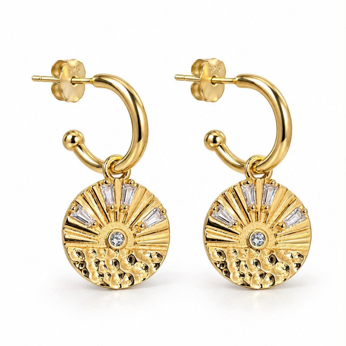 Boucles d’oreilles Becky plaquées or 18K en argent Sterling