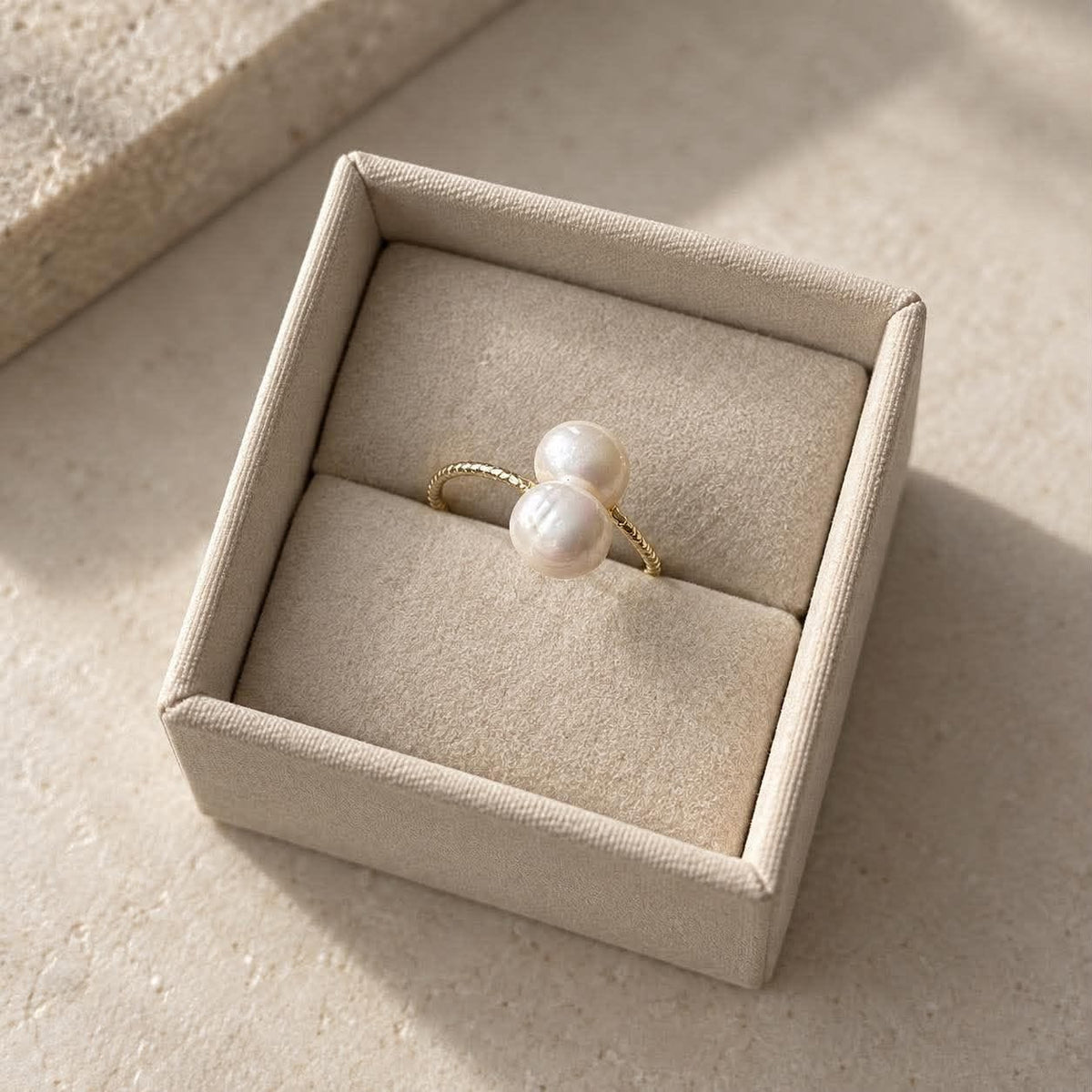 Bague Miara - Ajustable plaquée or