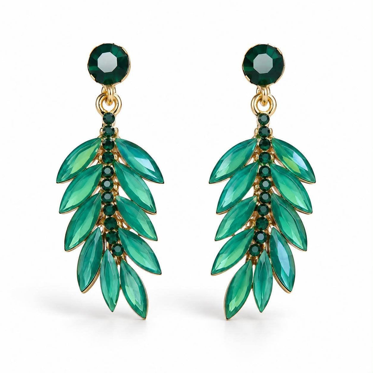 Boucles d’oreilles Feather - Emerald