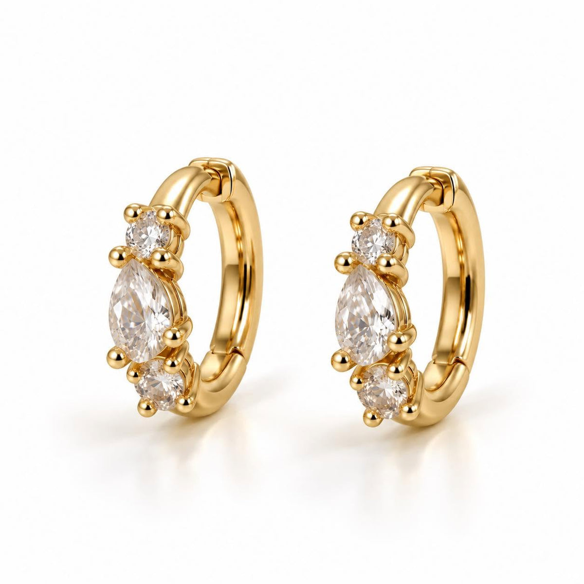 Boucles d’oreilles Amy plaquées or 18K