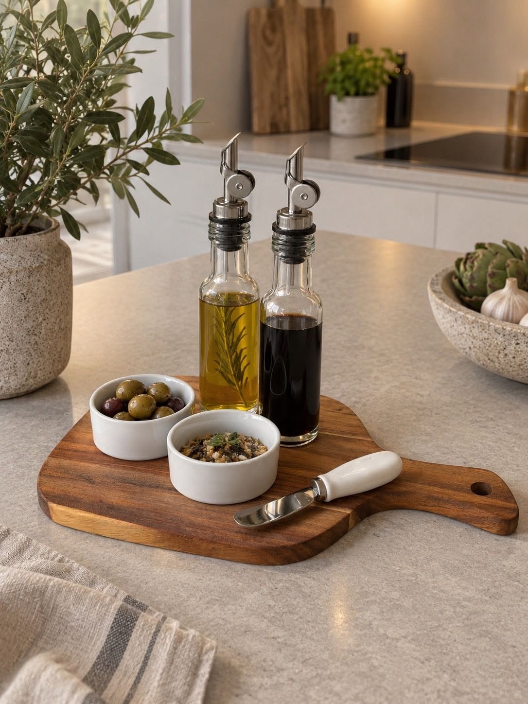 Plateau de service avec accessoires