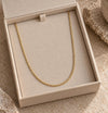 Collier Roseanne plaqué or 18 k - 59 cm