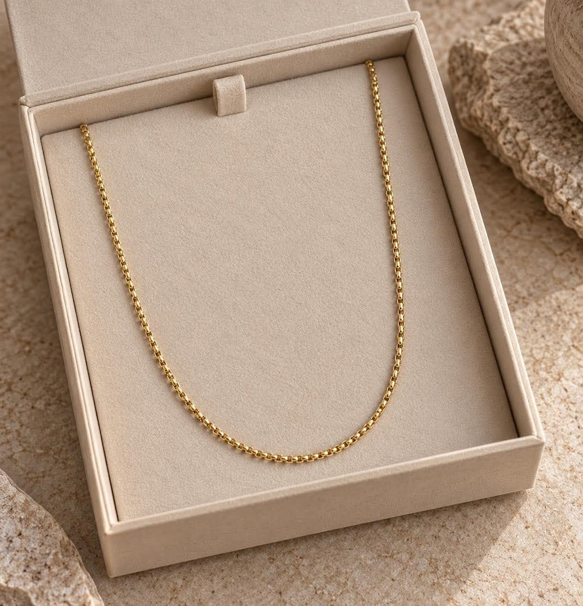 Collier Roseanne plaqué or 18 k - 59 cm