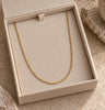 Collier Roseanne plaqué or 18 k - 59 cm
