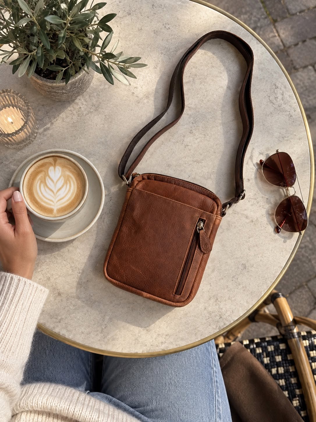 Sac pour téléphone / Crossover - Brown Daily