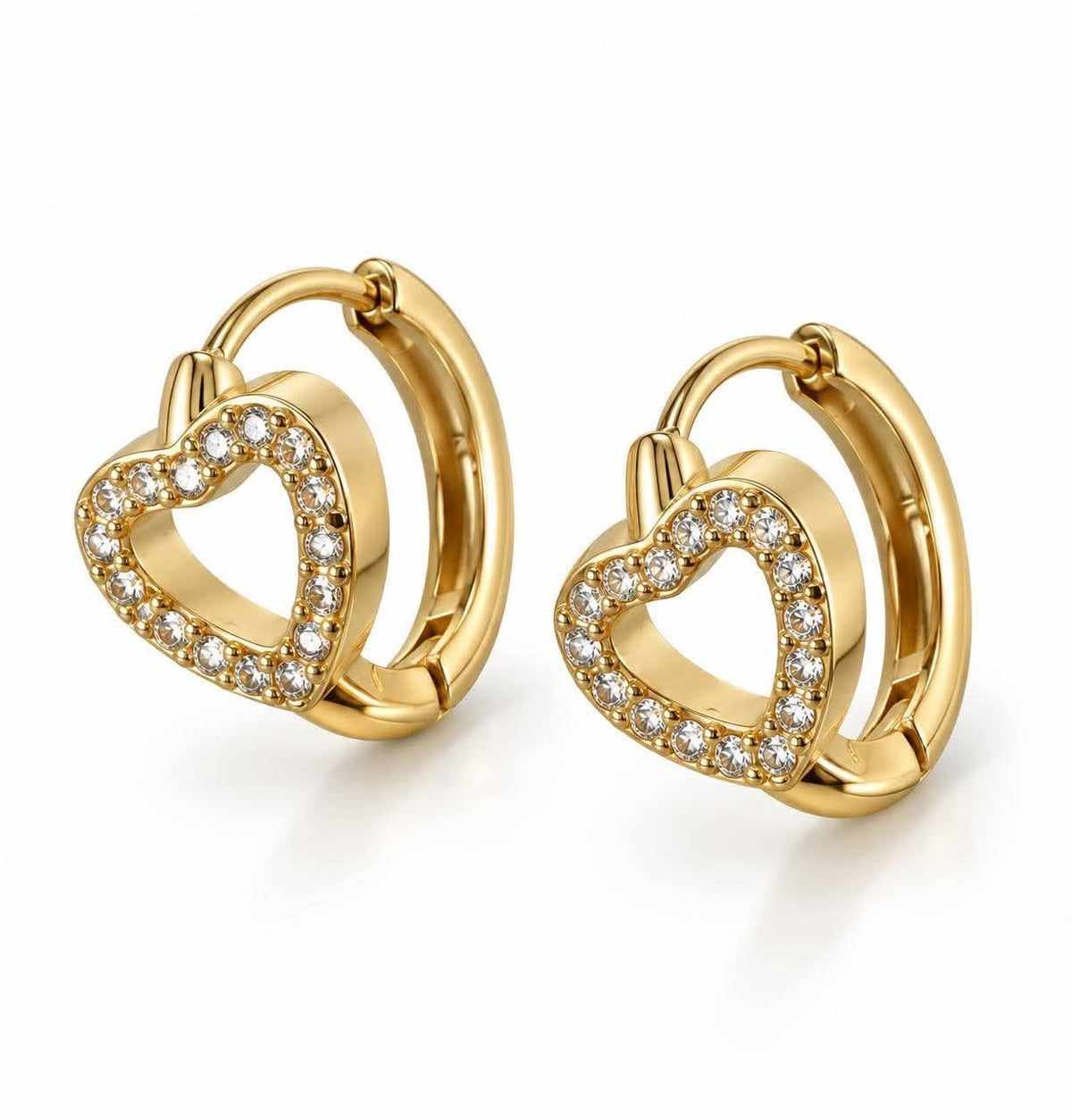 Boucles d’oreilles VIELLA - plaquées or et ornées de zircones