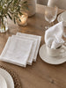 Serviettes de table JACQUARD blanches - 4 pcs