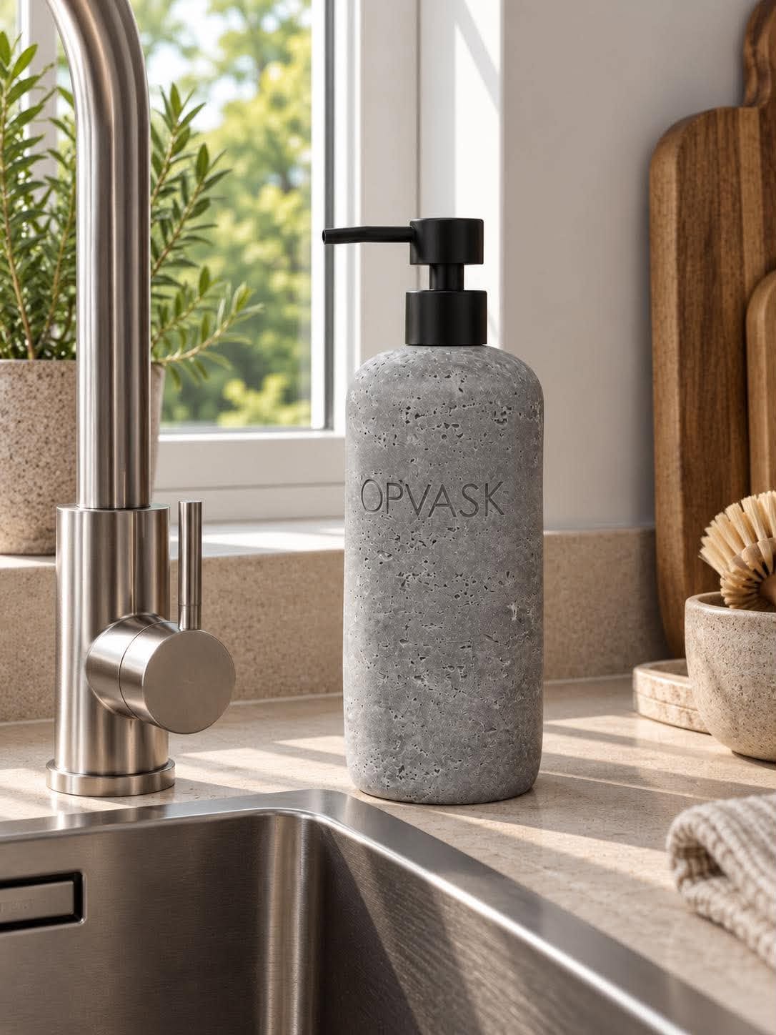 Distributeur avec pompe - Liquide vaisselle gris