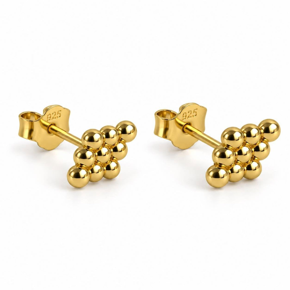 Puces d’oreilles Joma plaqué or 18 carats argent Sterling