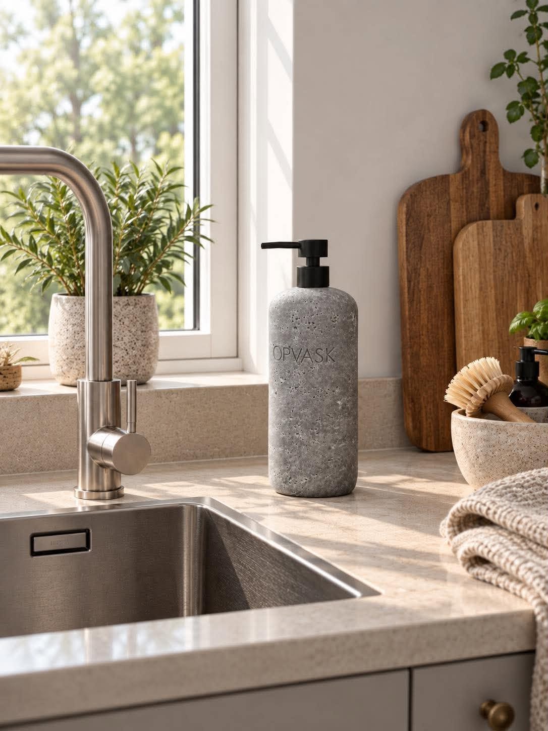 Distributeur avec pompe - Liquide vaisselle gris