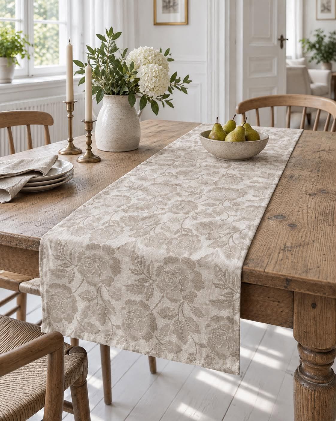 Chemin de table JACQUARD Sable