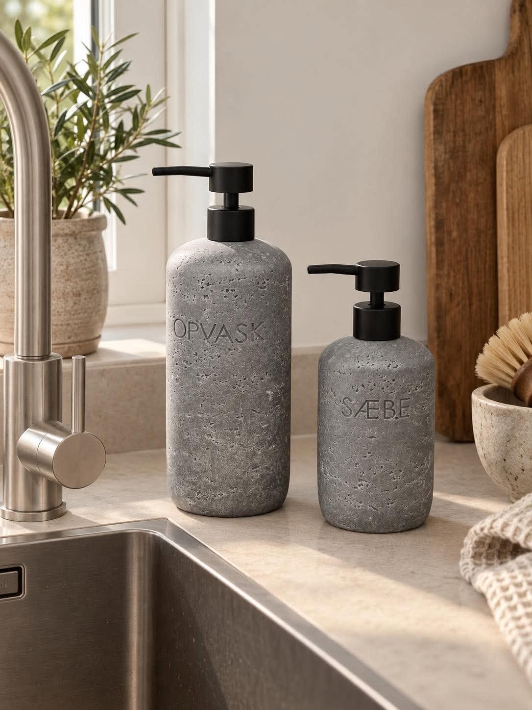 Distributeur avec pompe - Liquide vaisselle gris