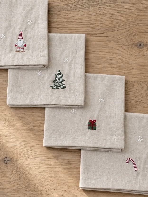 Serviettes de table avec lutins - lot de 4
