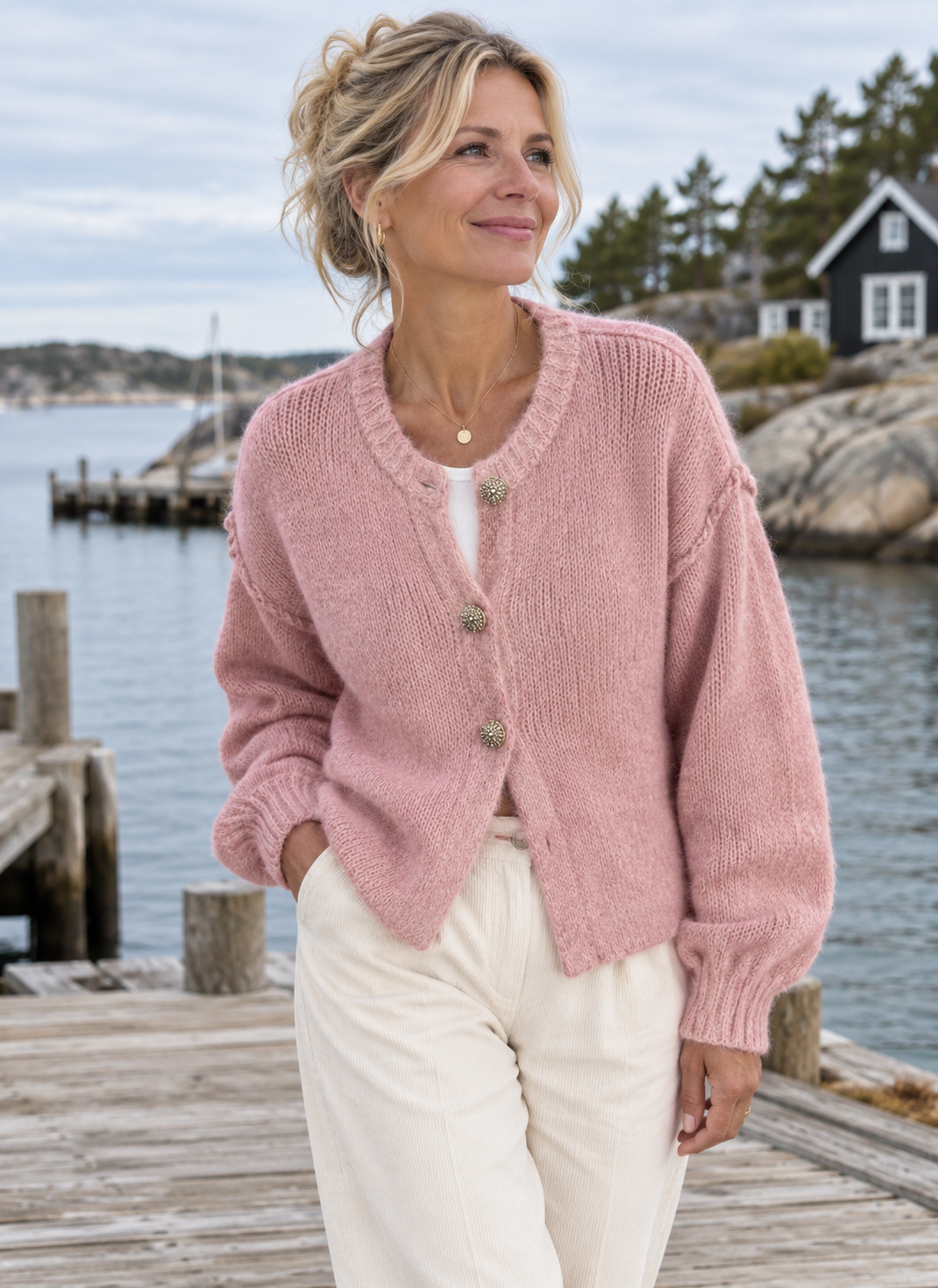 Cardigan Novella - rose