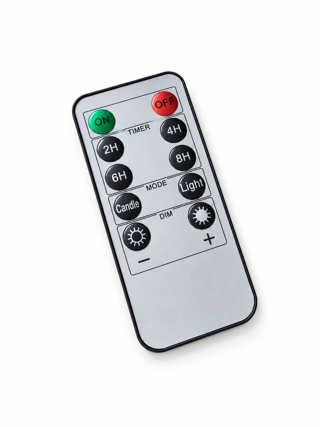 Bougies chandelles LED rainurées avec télécommande - Rouge, 4 pcs