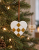Suspension cœur de Noël - céramique