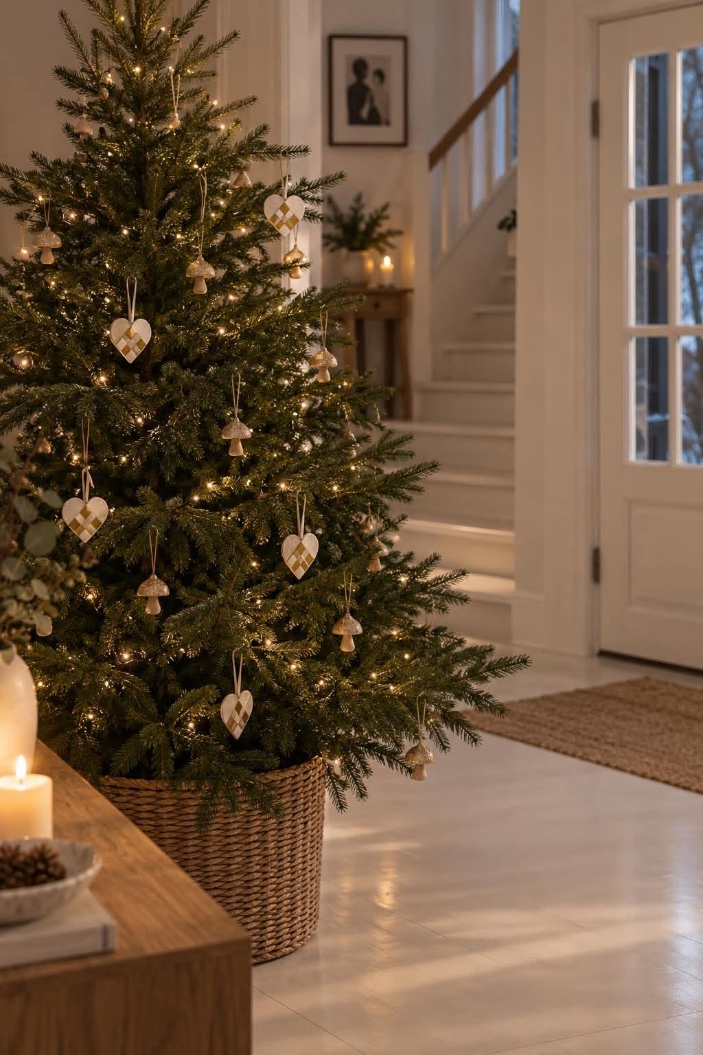 Suspension cœur de Noël - céramique