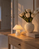 Lampe de table plissée rechargeable - Blanche