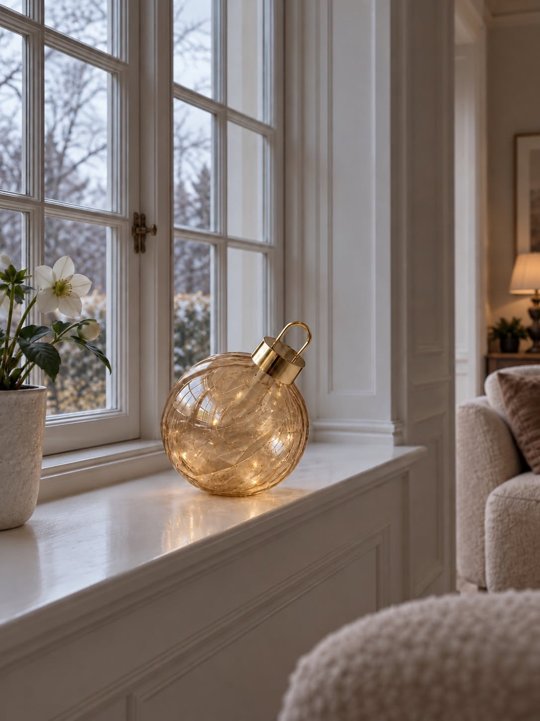 Boule de Noël twinkling - Amber