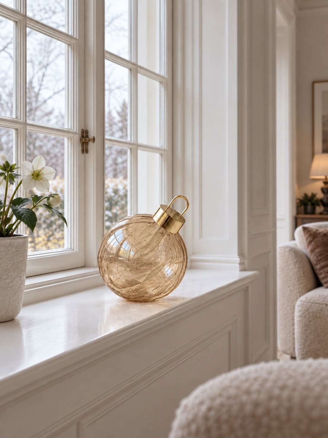 Boule de Noël twinkling - Amber