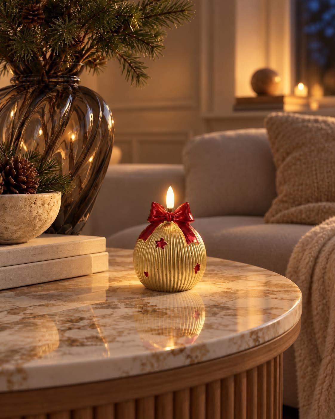 Boule de Noël avec lumière LED - MIX