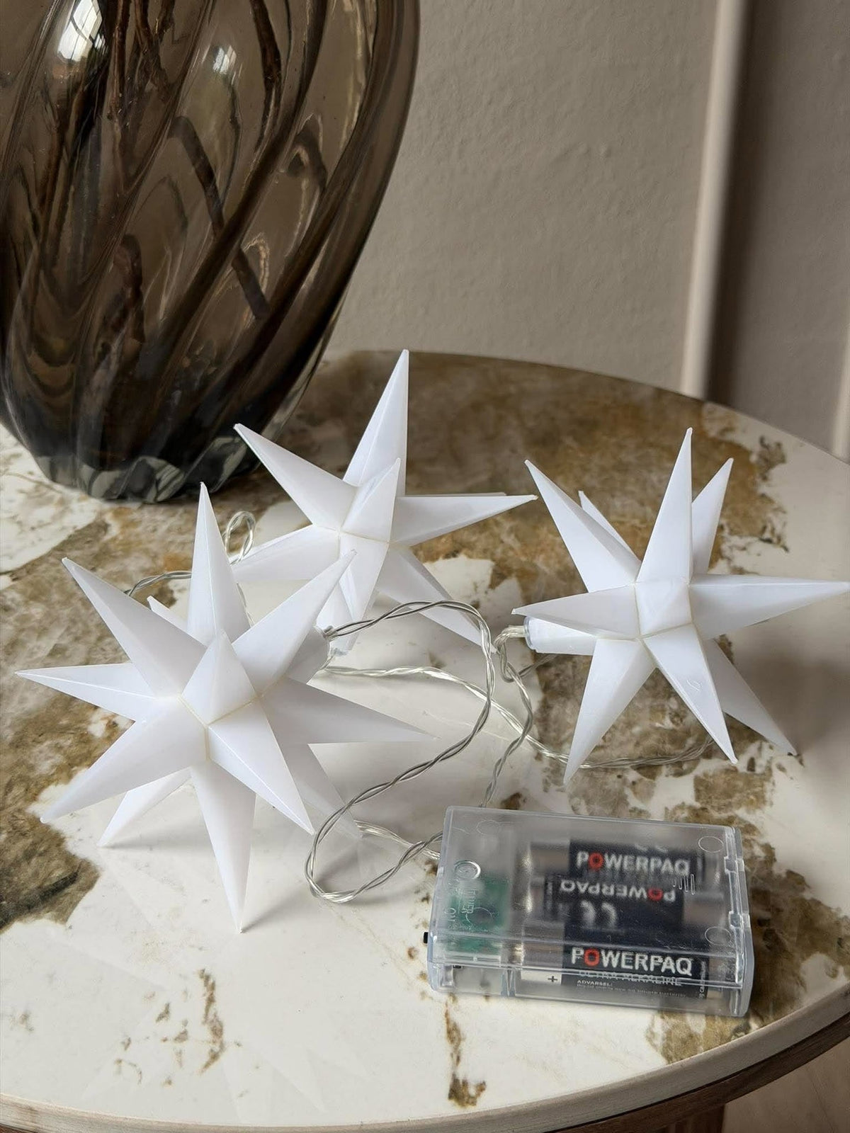Étoiles lumineuses LED - lot de 3 pièces