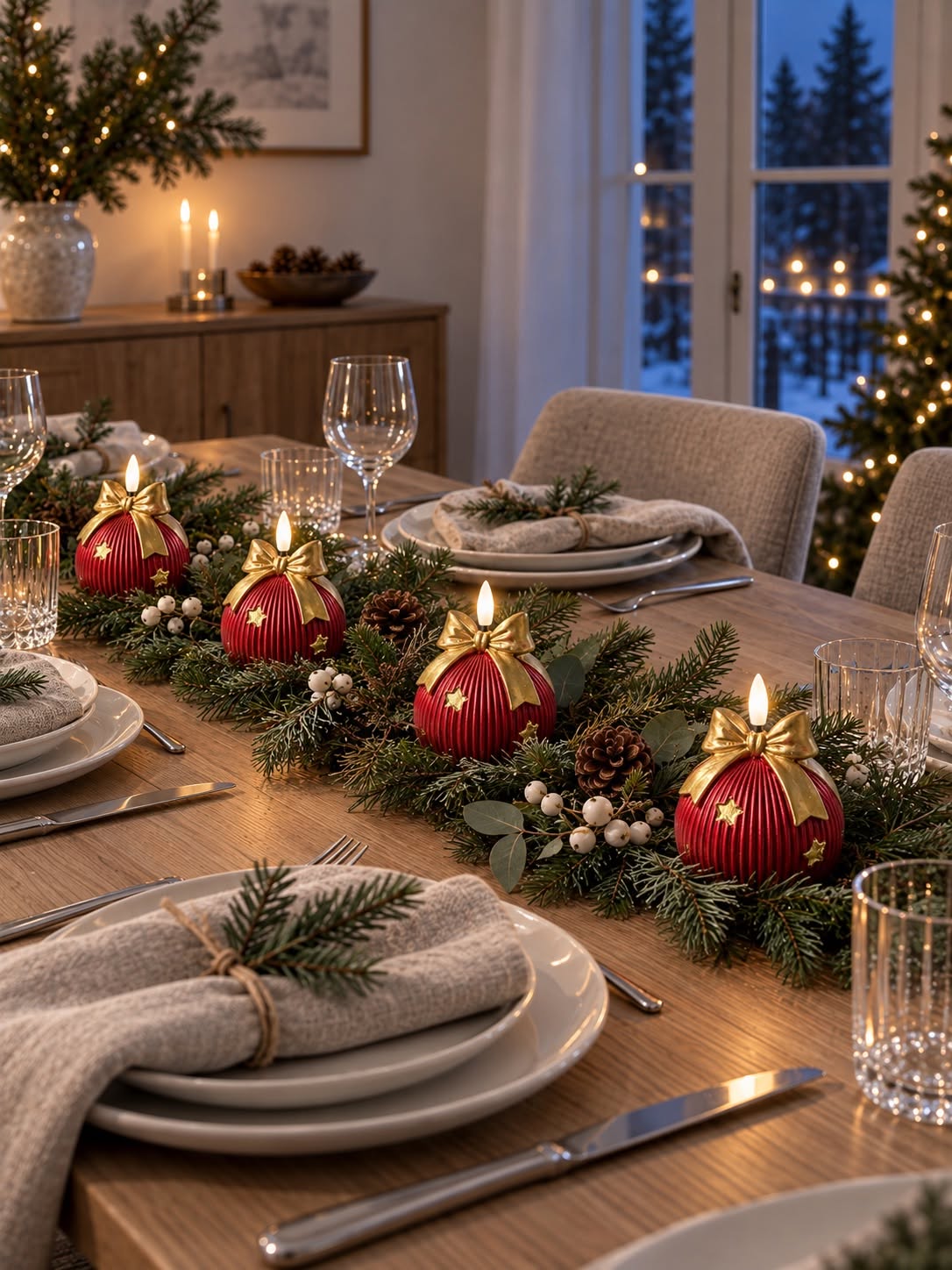 Boule de Noël avec lumière LED - MIX