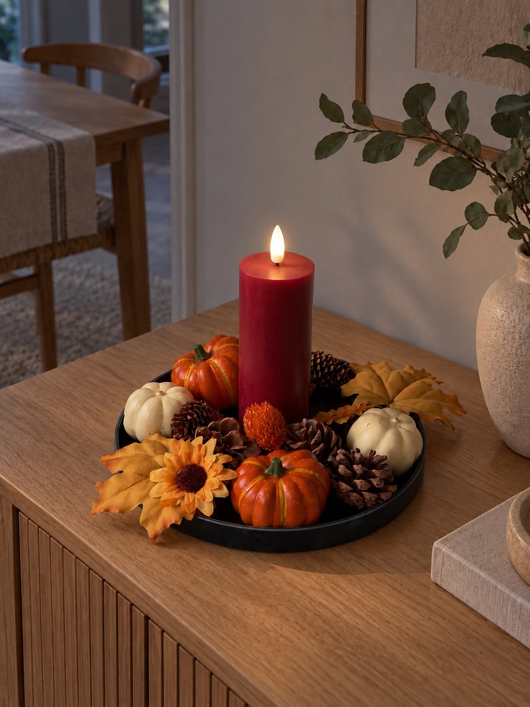 Boîte avec matériaux de décoration – Décoration d’automne