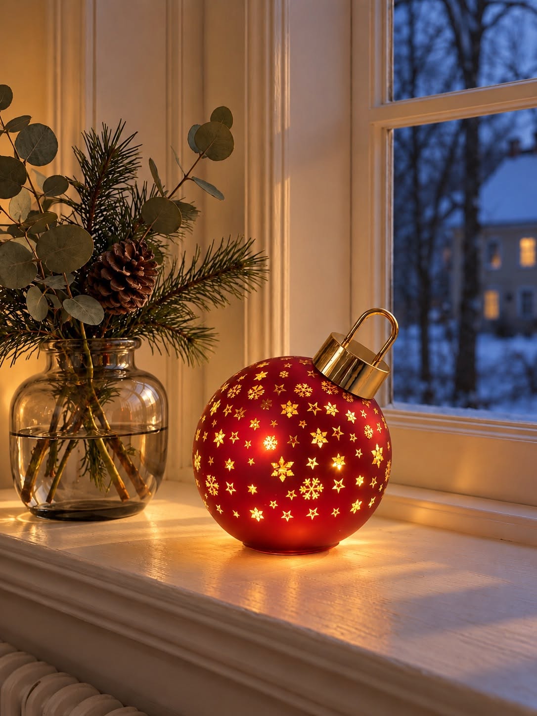 Boule de Noël lumineuse MIX - Rouge