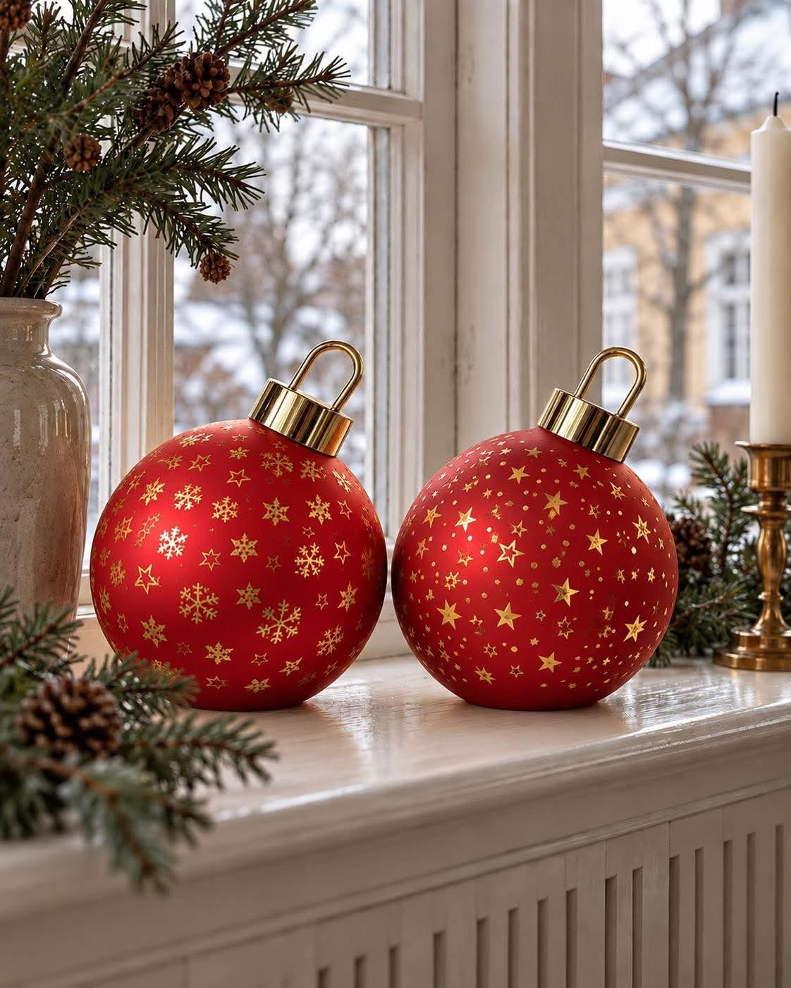 Boule de Noël lumineuse MIX - Rouge