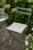 Coussin de jardin futon – Rayé vert sauge 40×40