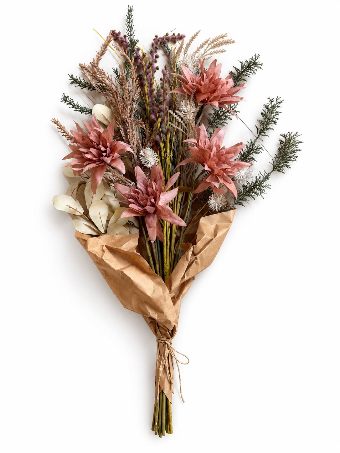 Bouquet 70 cm - Vert / bruyère – Bouquet éternel