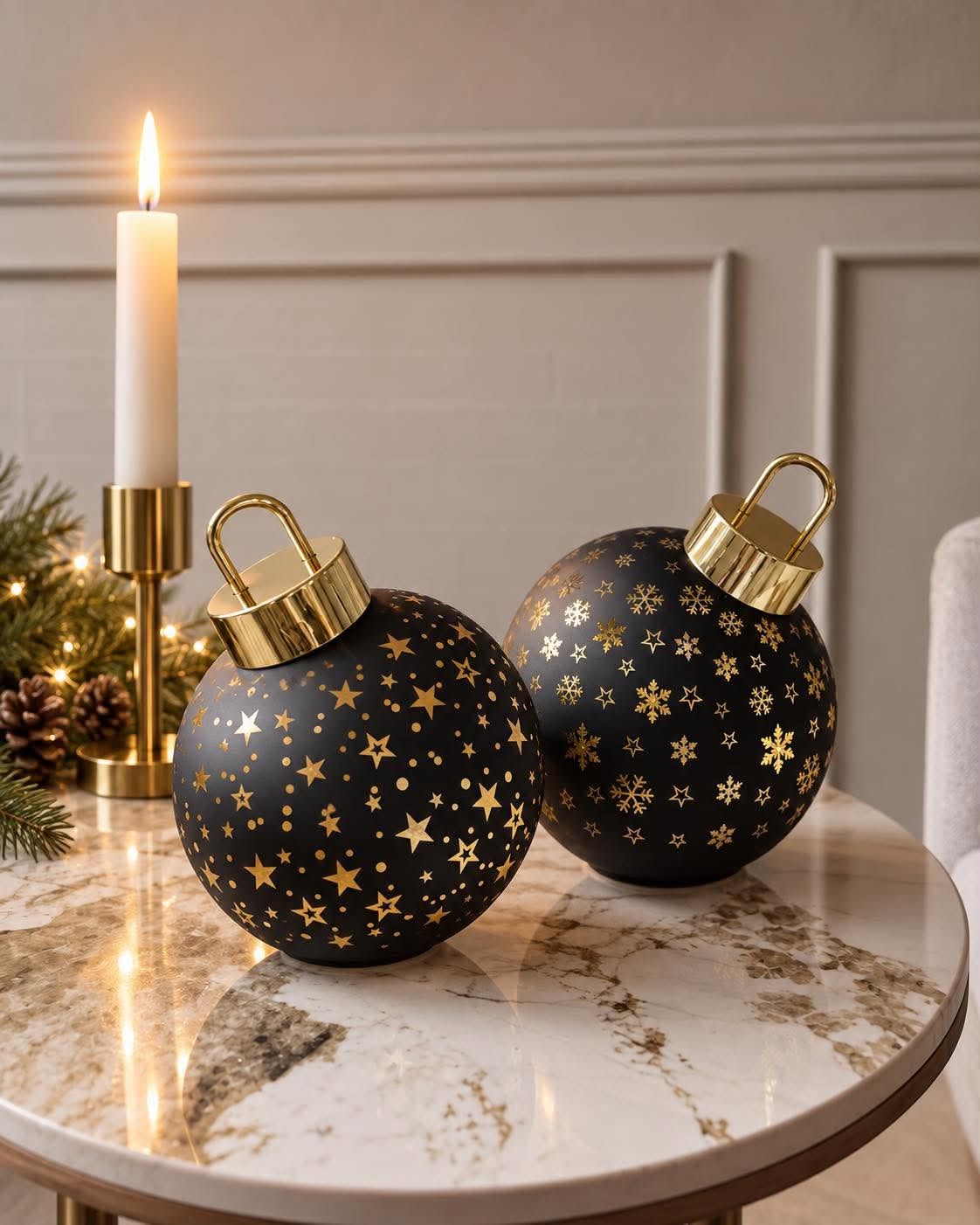 Boule de Noël lumineuse MIX - Black