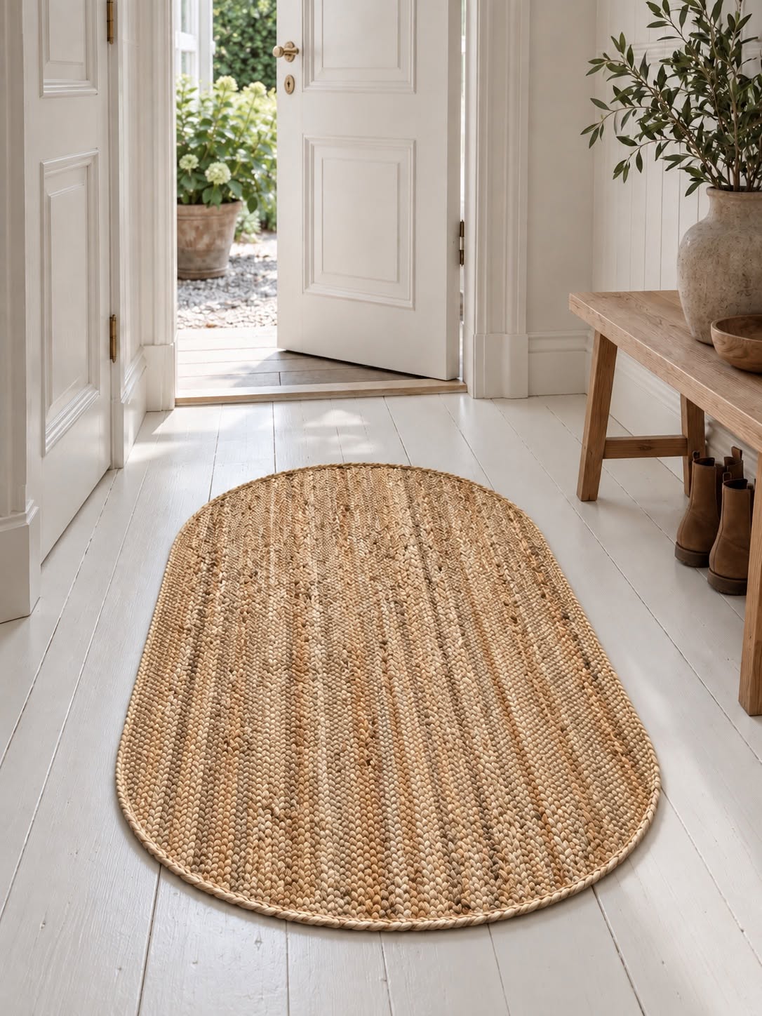 Tapis en jute - Ovale 80x120
