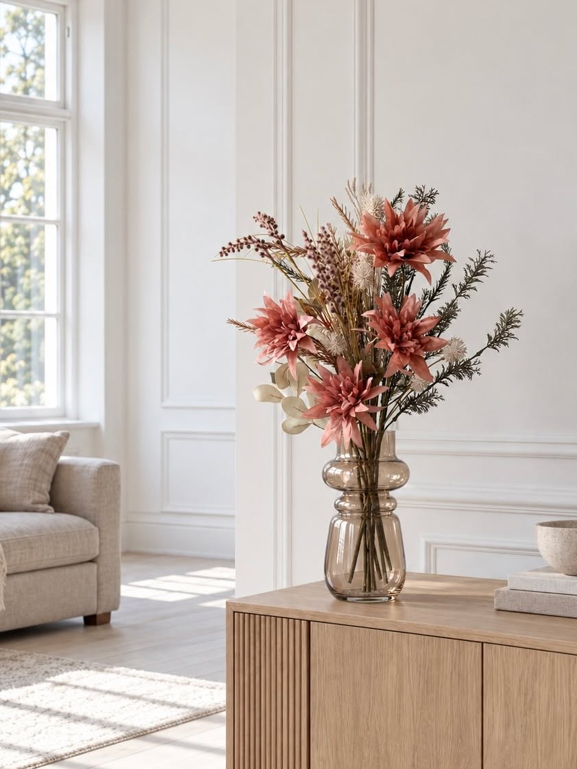 Bouquet 70 cm - Vert / bruyère – Bouquet éternel