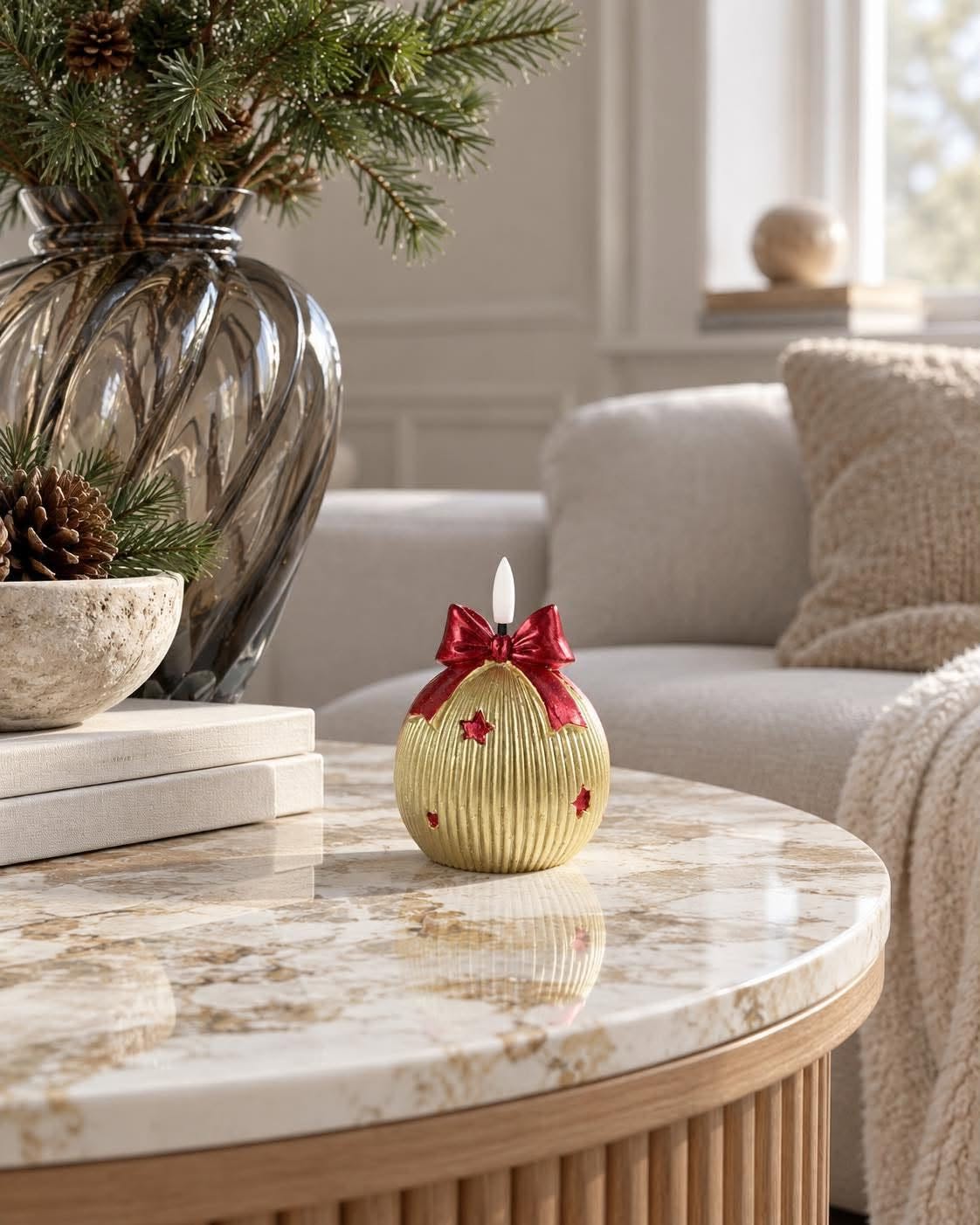 Boule de Noël avec lumière LED - MIX