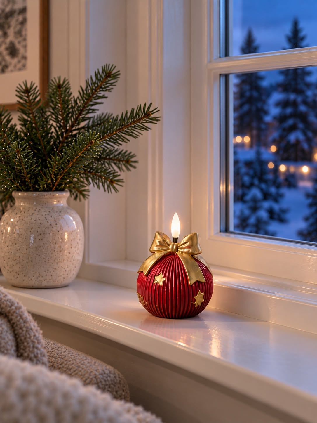 Boule de Noël avec lumière LED - MIX