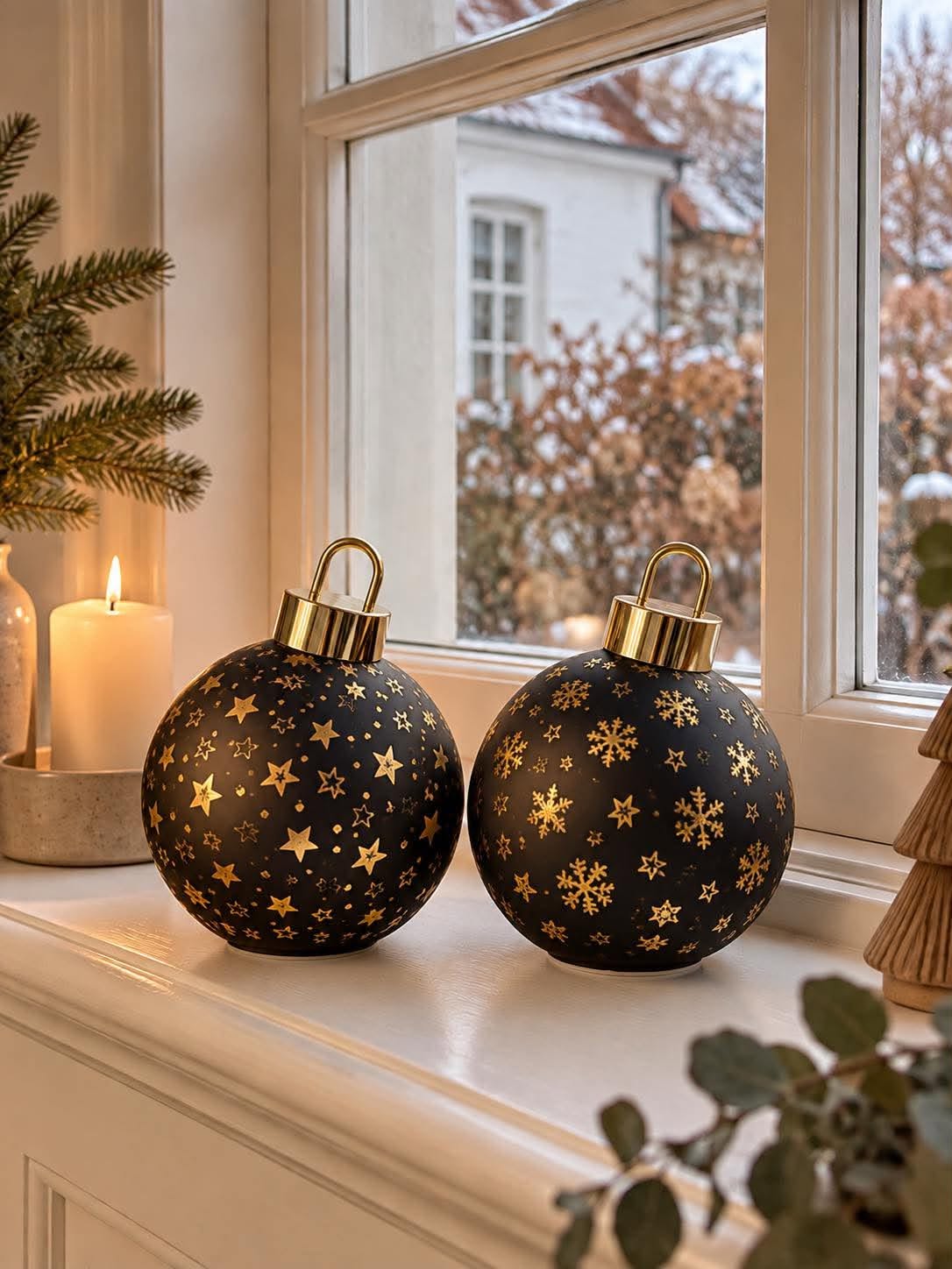 Boule de Noël lumineuse MIX - Black